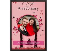 TinyGift Personalised Anniversary Frame Poster - Custom Romantic Gift for Couples, Husband, Wife - Unique Wedding, Engagement or Relationship Milestone Keepsake - Stylish Wall Art Décor - UK Seller