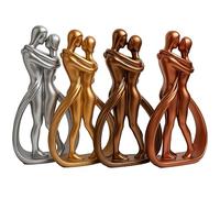 TinyGift Personalised Handmade Wedding Pottery or Bronze Anniversary Couple Figurines - Romantic Sculpture for Valentine’s & Christmas - Copper Ornament for Home or Living Room, Gift for Him & Her