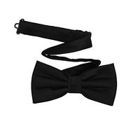 TINYHI Men's Pre-Tied Satin Formal Tuxedo Bowtie Adjustable Length Satin Bow Tie, B Black, L-(adults,full age)