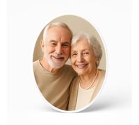 Tinykniv 7-10'' Oval Ceramic Memorial Photo - Weatherproof Kiln-Fired Italian Porcelain Portrait for Monument, Wall Tribute or Cemetery Display