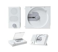 [TINYL Split] All-New Upgraded 3-in-1 CD Player, Detachable Bluetooth Speaker & CD Player, Portable, Rechargeable (White Pearl)