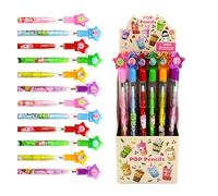 TINYMILLS 24 Pcs Boba Stackable Pop Pencils - Cute Bubble Tea Multi-Point Pencils in Display Box, Boba Party Favors, Classroom Rewards, Goody Bag Stuffers, Kawaii School Supplies