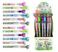 TINYMILLS 24 Pcs Koala Multi Point Stackable Push Pencil Assortment with Eraser for Koala Birthday Koala Party Favor Prize Carnival Goodie Bag Stuffers Classroom Rewards Pinata Fillers