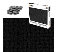 TINYOUTH 1000 Pieces All Black Jigsaw Puzzles for Adults, Pure Color Challenge Puzzles 70cmx50cm, Family Game Stress Reliever Difficult Puzzle for Ages14+ Adults