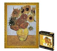 TINYOUTH 1000 Pieces Puzzle for Adults, 《Sunflowers》Museum Collection Jigsaw, 50x70CM 2mm Thick Famous Oil Painting Puzzle, Stress Reliever Staycation Kill time for Adults Kids 14+