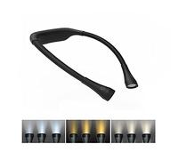 TINYOUTH Black Neck Book Lights for Reading, 4 LEDs 2000mAh Rechargeable Knitting Light with 3 Light Modes & Stepless Dimming for Fishing Repairing Sewing Craftwork Crocheting