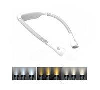 TINYOUTH White Neck Book Lights for Reading, 2000mAh USB Rechargeable Knitting Light with 3 Light Modes & Stepless Dimming for Fishing Repairing Sewing Craftwork Crocheting