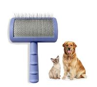 TinyPoint Large Slicker Brush for Dogs Cats Extra Long Needle Brush for Long Haired Dogs Cats Pet Grooming Wire Brush for Thick Curly Tangled Hair 20mm (Light Blue)