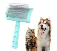 TinyPoint Large Slicker Brush for Dogs,Cats,Extra Long Pin Shedding Brush for Long Haired Dog,Cat, Pet Grooming Wire Brush for Thick Undercoat Curly Hair,25mm(1"),Green
