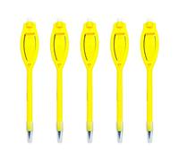 tinysiry 5Pcs Golf Scoring Pencils with Eraser, Plastic 2H Refill Oval Handle Marker Pens for Sport Games Meeting, Golf Scoring Accessory Yellow