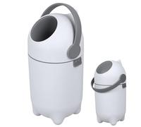 tinysiry Diaper Pail, Odor Control Nursery Trash Can 15 Liter/4 Gallon Diaper Bin with Airtight Lid, Holds Up to 16 Diapers, Plastic Baby Waste Disposal Container White