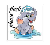 tinysiry Elephant Funny Toilet Seat Sticker Cartoon Bathroom Wall Decal Self-adhesive Water-proof Toilet Wall Sticker for Art Funny DIY Decor, Toilet Bathroom Décor Lid Sticker 5Pcs