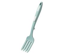 tinysiry Food Grade Silicone Cooking Fork, Heat Resistant Nonstick Blending Fork for Cooking, Silicone Dessert Pasta Fruit Fork Utensil for Kitchen Lake Blue