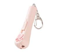 tinysiry USB Rechargeable Cat Pointer Toy, Interactive LED Light Pointer for Cat Chasing, Paw Shape Point Pen Kitten Teasing Toy USB Charging, Safe & Portable, Fun Play for Cats Pink