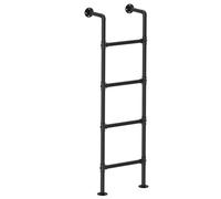 tinysiry Wall Mounted Metal Ladder, Heavy Duty Four Step Egress Ladders, Fixed Cast Iron Climbing Ladder Basement Window Well Escape Ladders, Loft Access Ladde 330 lbs Load Capacity Four Layer