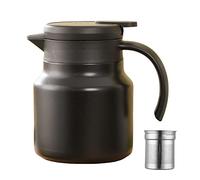 tinysiry Water Kettle High Temperature Resistant Stewed Kettle Heat Preservation Large Capacity 800ml Sturdy 304 Stainless Steel Black