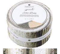 Tinyspool & Co. Jelly Roll Fabric Strips for Quilting, Crafting, and Sewing, 40 Strip Assorted Bundle, Soft Cotton for Blanket, Rug, Upholstery, Home Decor, and Purse Making, Star Dune