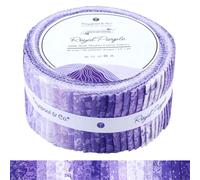 Tinyspool & Co. Jelly Roll Fabric Strips for Quilting, Crafting, and Sewing, 40 Strip Assorted Bundle, Soft Cotton for Blanket, Rug, Upholstery, Home Decor, and Purse Making, Royal Purple