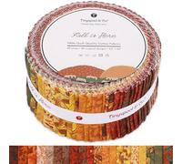 Tinyspool & Co. Jelly Roll Fabric Strips for Quilting, Crafting, and Sewing, 40 Strip Assorted Bundle, Soft Cotton for Blanket, Rug, Upholstery, Home Decor, and Purse Making, Fall is Here