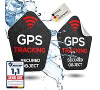 TinyTag® 2 x Warning Stickers for GPS Tracker - Weatherproof & Durable Theft Protection for Bikes, eBikes, Cars, Motorcycles & Suitcases - Bomb-proof & Inconspicuous GPS Sticker (Pack of 2)