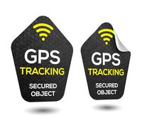 TinyTag® 2 x Warning Stickers for GPS Tracker - Weatherproof Warning Sticker as Theft Protection for Your Bike, eBike, Car, Motorcycle & Suitcase - Bomb-proof & Durable | Bicycle Sticker (Pack of 2)