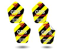 TinyTag® 4 x Warning Stickers for GPS Tracker - Weatherproof Warning Sticker as Theft Protection for Your Bike, eBike, Car, Motorcycle & Suitcase - Bomb-proof & Durable | Bicycle Sticker (Pack of 4)