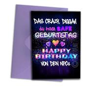 TinyTami Funny Birthday Card for Teenagers The Crazy Diggah Funny Postcard in Youth Language with High Gloss Effect A6 Format Funny Greeting Card for Teenagers with Envelope