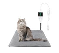 TinyWiz Pet Heating Pad for Dogs and Cats with Temperature Adjustment and Timer, Indoor Outdoor Heated Bed with Overheating Protection for Cat Dog House