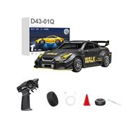 TinyWizTo 1/43 Scale Alloy RC Drift Car, 2.4G 4WD Full-Proportional 20KM/H RC Racing Sport car with LED Lights and Gyro (RTR)