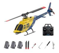 TinyWizTo A60 1/42 BELL206 90-Class Mini RC Helicopter Model, 2.4G 4CH Single Rotor Flybarless RC Airplane with Optical Flow & Altitude Hold (RTF)