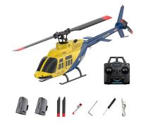 TinyWizTo A60 1/42 BELL206 90-Class Mini RC Helicopter Model, 2.4G 4CH Single Rotor Flybarless RC Airplane with Optical Flow & Altitude Hold (RTF)