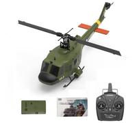 TinyWizTo F07 UH-1 Huey 1/34 RC Helicopter, 2.4G 6CH Brushless Direct-Drive 6G Flybarless RC AirCraft Model with Optical Flow Positioning (RTF Version/Mode1/Mode2)