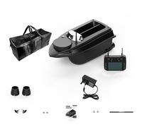 TinyWizTo V030 High-Speed RC Bait Boat, 2.4G 3KG Capacity RC Fishing Boat With GPS Positioning, for Fishing Lover (Black/Optional Fish Finder Version)