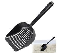Tioheam Cat Scooper,Extended Cat Scoop Shovel - Non-Slip Handle & Ergonomic Design, Long Handle Poop Sifting with 5mm Golden Spacing Aperture for Maximum Coverage