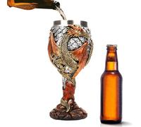 Tioheam Dragon Wine Glass | Medieval Drinking Cup with Dragons Design,Multipurpose and Safe Goblets Chalices for Gathering and