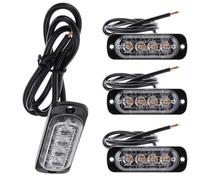 Tioheam Flashing Strobe Lights,4-LED High-power Chips Flashing Strobe Lights - Automotive Strobe Lights, Beacon Light With 19 Multi Flashing Patterns For Truck Vehicle Safety