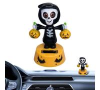 Tioheam Solar Dancing Figurines,Swinging Dancer Ornaments - Animated Halloween Cartoon Dashboard Accessories for Living Room Bedroom Truck Auto Automotive Vehicle Home Road Trip