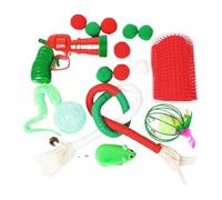 Tioheam Stimulating Cat Toys,Cat Teething Mice Rope Set - Christmas Intelligence Exercise Ball - for Holiday Boredom Relief Exercise Training Indoor Mental Stimulation