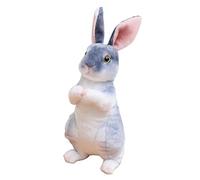 Tioheam Stuffed Rabbit, Sitting And Standing Bunny Puppet, Realistic Soft Cuddly Bunny Toy Nature Eco-Friendly Plush For Boys