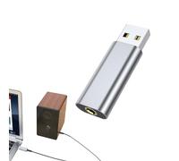 Tioheam USB Audio Adapter - 3.5mm USB to Optical Audio Adapter Plug and - Driver Sound Card, Portable USB Audio Interface for League of Legend, Headset, Headphone