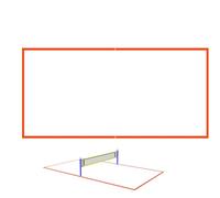 Tioheam Volleyball Boundary Lines - Clear Volleyball Court Boundary Lines - Visible Marking Rope Set Sports Accessories for Picnic Camping Park Backyard Grass Lawn