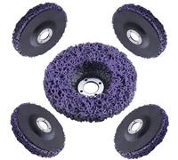 TIOMIOSEA 5 PCS 100mm Poly Strip Disc for Angle Grinder, Paint and Rust Removal Stripping Wheel, Abrasive Cleaning Disc for Metal, Wood and Stone (Purple)