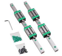 TIOMIOSEA HGR20-700mm Linear Guide Rail Kit, 2 x 700 mm Linear Rails and 4 x HGH20CA Bearing Blocks, Linear Motion Guide Set for DIY CNC Router, Milling Machine, Lathe, Engraving Machine