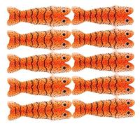 tion, Elastic and for DURABLE Material, Natural Appearance for Fish Attraction, Compatible with Ice Silk Shrimp Lures, 16/12/10/8 Pcs Pack, Pink/Olive Green/for Orange/Green, 2.5x0.7cm to 5.5x1.3cm