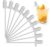 Tioncy 10 Pcs Metal Cowboy Style Cocktail Picks 4.7 Inch Western Metal Toothpicks for Appetizers Skewers Metal Sandwich Fruit Cocktail Picks for Wild Western Cowboy Party Supplies(Cowboy Boots)