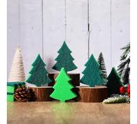 Tioncy 12 Pack Christmas Tree Kitchen Sponges Bulk Dual Sided Scrubber Sponges Dishwashing Non Scratch for Kitchen Accessories Dish Scouring, Green