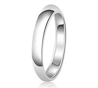 Tioneer 3mm Stainless Steel 316L Classic Plain Wedding Band Ring | High Polished | Personalize Engravings |
