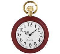 Tiong Arabic Numerals Wooden Men Pocket Watch, Lightweight Wooden Men's Fob Pocket Watch with Gold Chain, WPW-A01, fashion