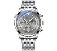Tiong Chronograph Six-Hand Moon Phase Sport Quartz Watch Men's Watch Waterproof Luminous Date Watch, CX928-grey, fashion