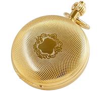 Tiong Double Hunter Mechanical London Tourbillon Moon Phase Pocket Watch Roman Numerals Mens Pocket Watches with Chain&Box